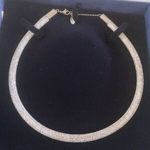 New Swarovski Stardust Crystal Necklace 5180944 Silver 42cm~$125 Retail Value
